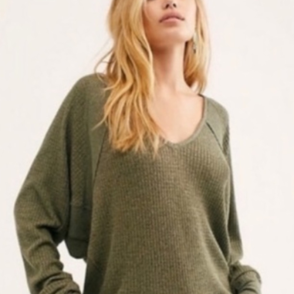 Free People Santa Clara Thermal in Ferngully/Green.